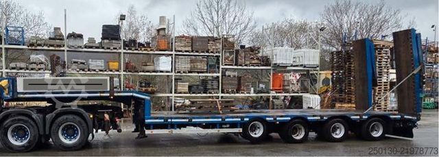 Low loader semitrailer HRD 4.Achs Tieflader hydr. Rampen 2NLA Lift. -17,2m