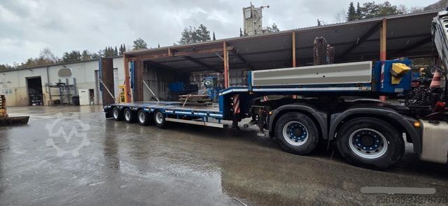 Low loader semitrailer HRD 4.Achs Tieflader hydr. Rampen 2NLA Lift. -17,2m