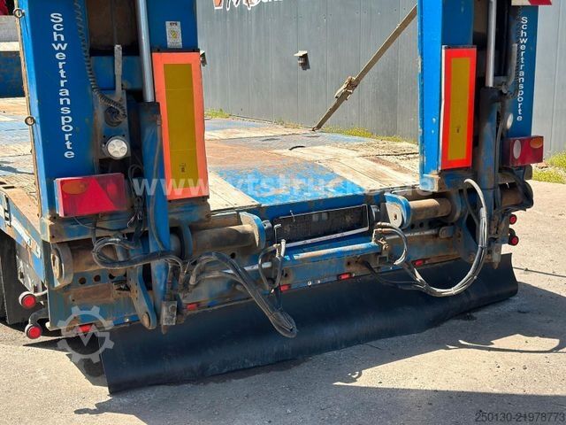 Low loader semitrailer HRD 4.Achs Tieflader hydr. Rampen 2NLA Lift. -17,2m