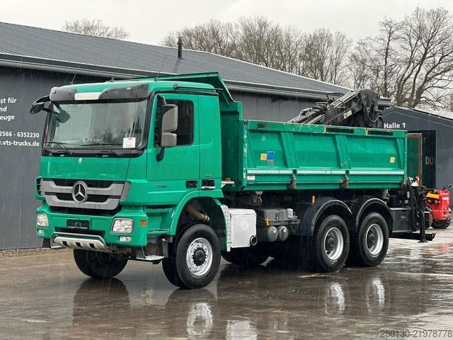 Kipper LKW MERCEDES-BENZ Actros 3348 6x6 Kipper mit HIAB 1300RS 83