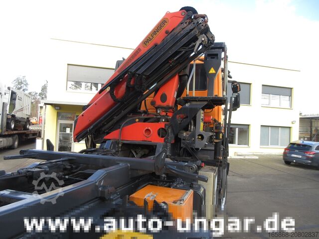 üç taraflı damperli kamyon Iveco Trakker 360 Kipper Allrad 4x4 Kran Palfi