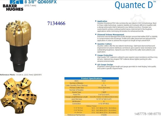 PDC ड्रिल बिट्स Baker Hughes-USA Genesis XT / HCR Series