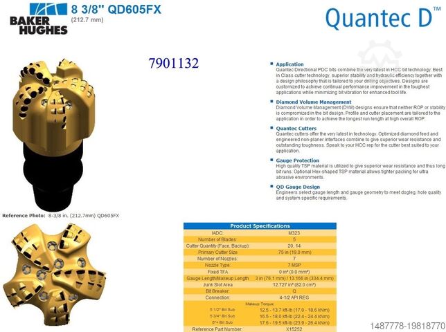 PDC ड्रिल बिट्स Baker Hughes-USA Genesis XT / HCR Series