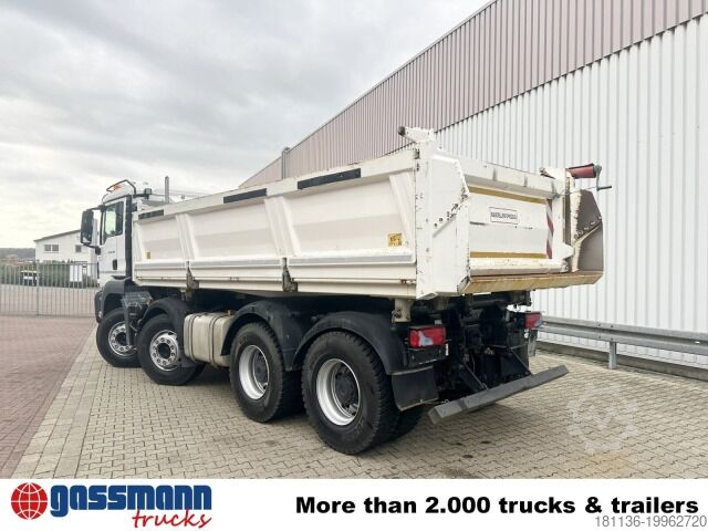 Pašizgāzējs kravas automašīna MAN TGS 35.460 8X4 BB, Meiller Bordmatik, Rollplane,