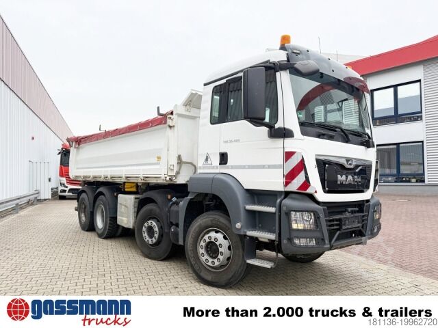 Pašizgāzējs kravas automašīna MAN TGS 35.460 8X4 BB, Meiller Bordmatik, Rollplane,