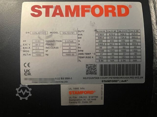 לְקַבֵּץ Volvo TWD1644GE - 715 kVA Generator - DPX-18884.1