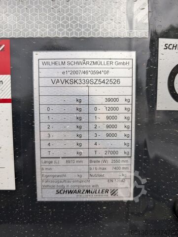 Sklápěcí návěs Schwarzmüller 3-Achs Stahlkipper ca. 24 m³ - D21K0