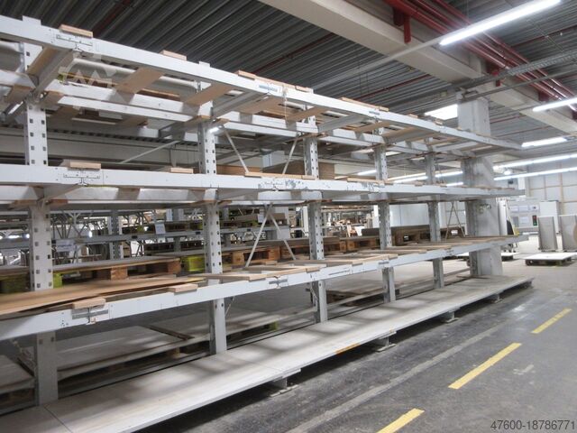 Cantilever rack OHRA - Kragarmregal Langgutregal L 15m 10 Ständer IPB 120 + 40 Kragarme IPE100