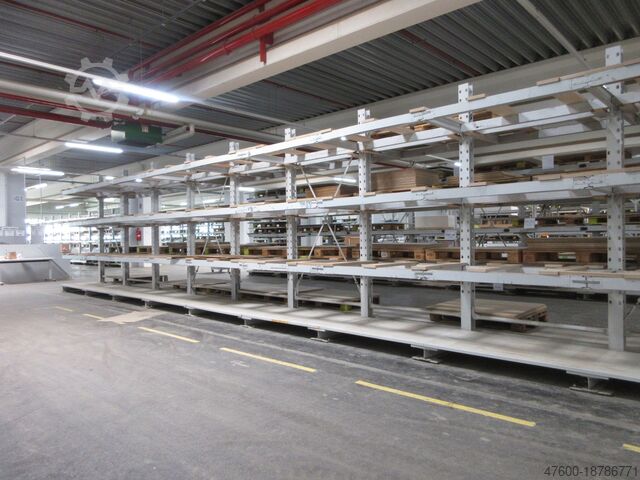 Cantilever rack OHRA - Kragarmregal Langgutregal L 15m 10 Ständer IPB 120 + 40 Kragarme IPE100
