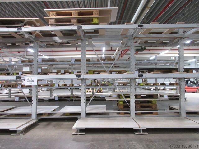 Cantilever rack OHRA - Kragarmregal Langgutregal L 15m 10 Ständer IPB 120 + 40 Kragarme IPE100