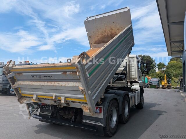 Camión volquete trilateral MAN TGS 33.500 / Manual /Meiller BORDMATIK/WENIG KM