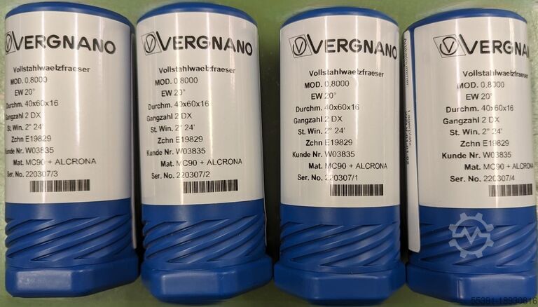 Pemotong pengilangan hob Vergnano / Saazor Vergnano / Saazor Wälzfräser Vorfäser