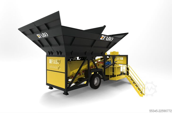 Mobil betongtillsatsanläggning FABO Mobile Concrete Batching Plant 30 m3/h Mobile Concrete Batching Plant