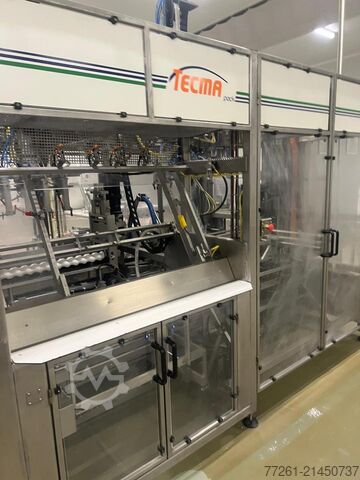 Dvojitý baliaci stroj na zatavené kelímky TECMA SEALED CUPS DUAL PACKER x2, x4, x6 PACK CARTON