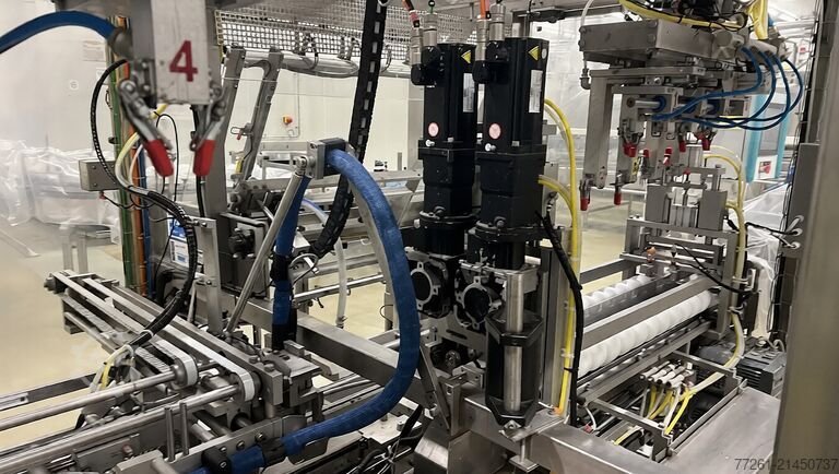 Dvojitý baliaci stroj na zatavené kelímky TECMA SEALED CUPS DUAL PACKER x2, x4, x6 PACK CARTON