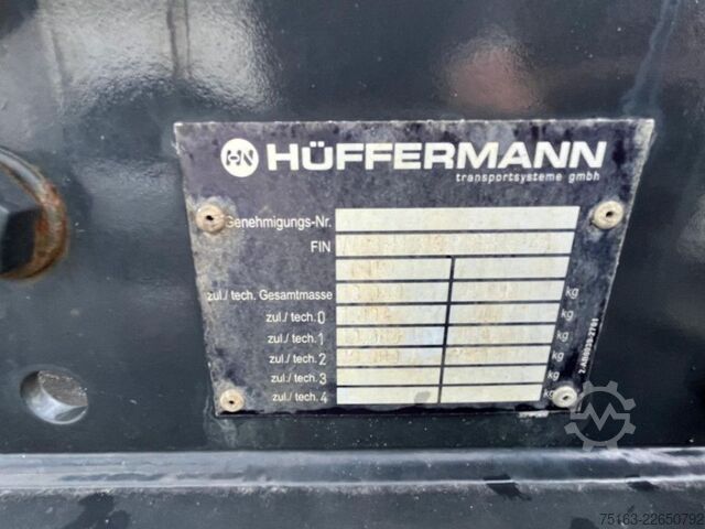Reboque roll off HÜFFERMANN Tandemanhänger HTA 1877 Containeranhänger LS