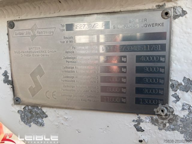 Semirremolque silo SPITZER SE2739/2P*39m³*Zement Silo*BPW m.Trommel*