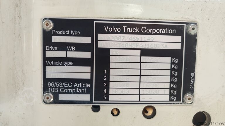 Zglobni kiper Volvo FMX500