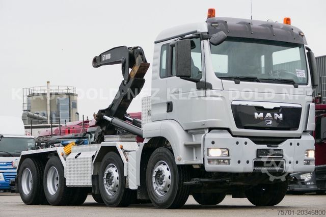 Camion benne à bras amovible MAN TGS 35.440 Abrollkipper HIAB Retarder Euro 5