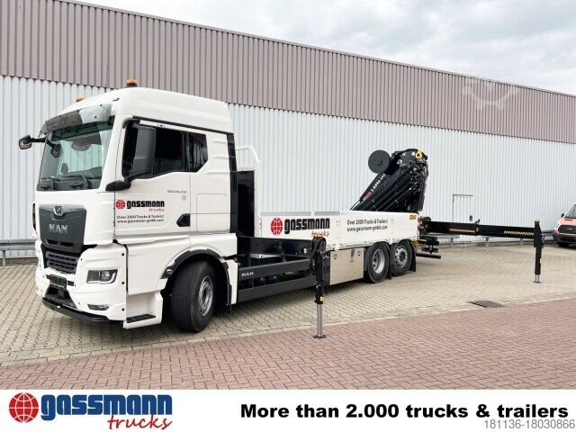 Avolava kuorma-auto MAN TGX 26.510 6x2-4 LL, Kran Hiab X-HiPro 548 E-8,