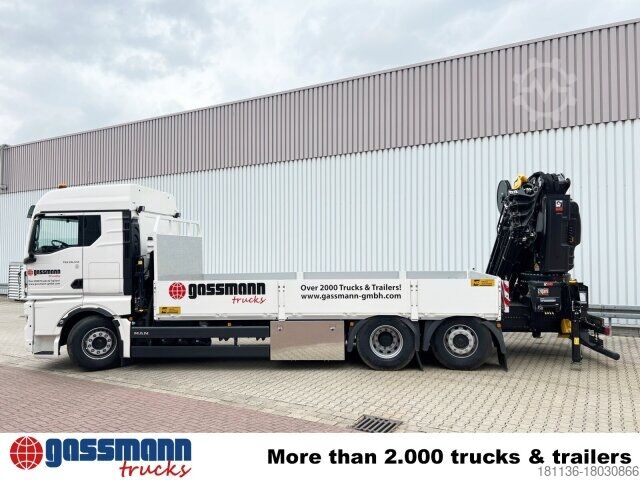 Avolava kuorma-auto MAN TGX 26.510 6x2-4 LL, Kran Hiab X-HiPro 548 E-8,