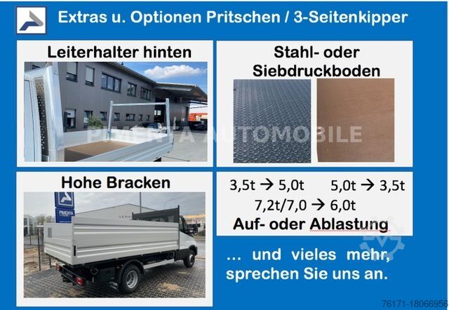 Furgón volquete trilateral IVECO Daily 70C18HD 3SKIPPER KISTE ALUGITT DIFFSPR AHK