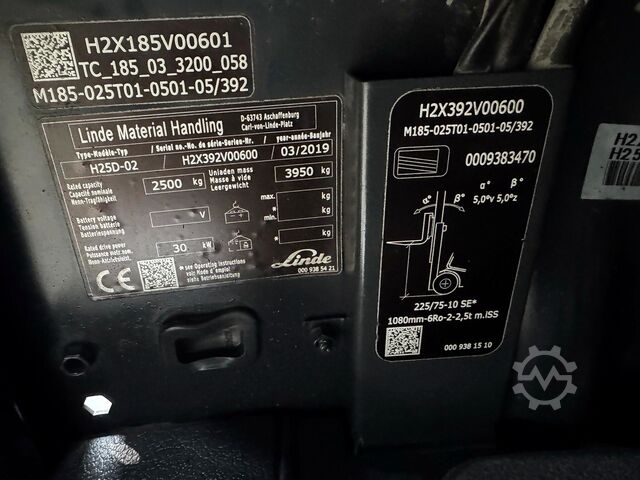 UVV 05/27 3-тє випробування. Бічний захист. Дизель. 8 030 мотогодин. Linde H 25D