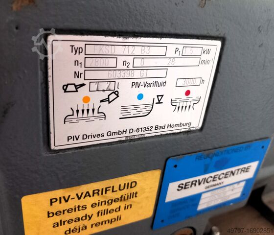 محرك موجه مع الفرامل PIV Drives FKSD 712 B3 1,5kw 0-28r/min