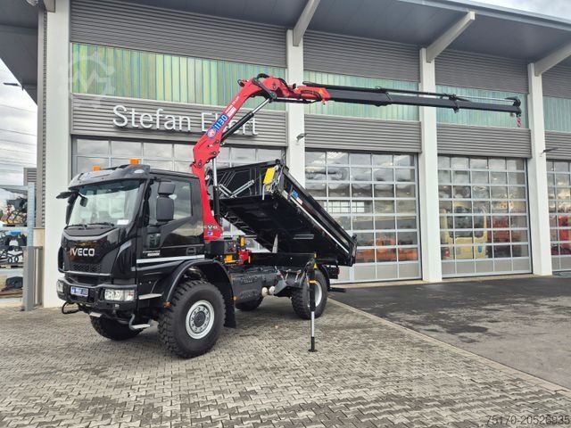 Kiper kamion IVECO Eurocargo ML150E32WS 4x4 Kran HMF 1130K Funk AHK