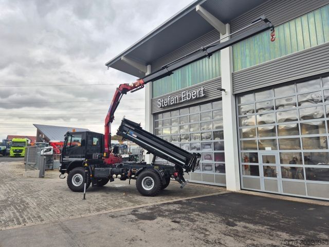 Тристрански камион-кипер IVECO Eurocargo ML150E32WS 4x4 Kran HMF 1130K Funk AHK