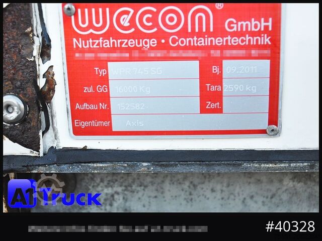 Εναλλάξιμο αμάξωμα με επίπεδη πλατφόρμα και μουσαμά WECON WPR 745, verzinkt, 2520  innen, Code XL