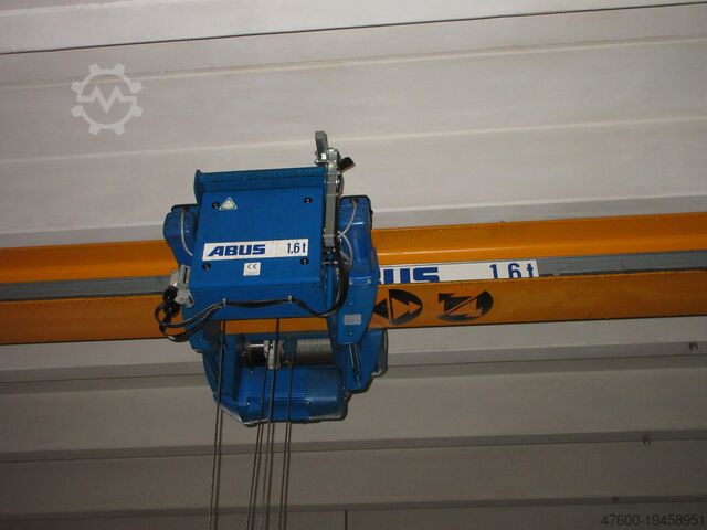 Kranhimmel hal-kran + kranskinne ABUS Hallenkran Brückenkran Kran ELV 1600Kg 1,6t - Spur 9550mm