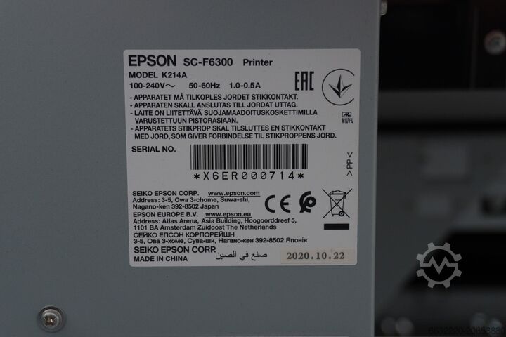 Máquina de impressão digital Epson SureColor SC-F6300