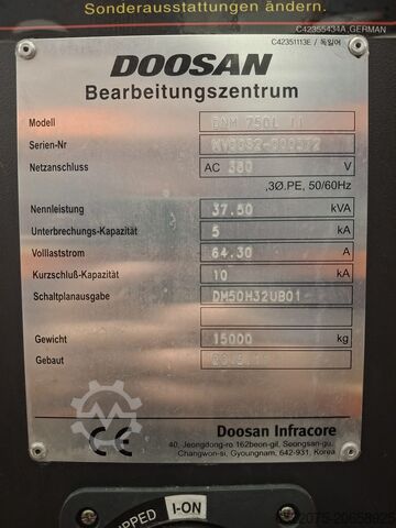 Rezkalni stroj DOOSAN DNM 750 L II