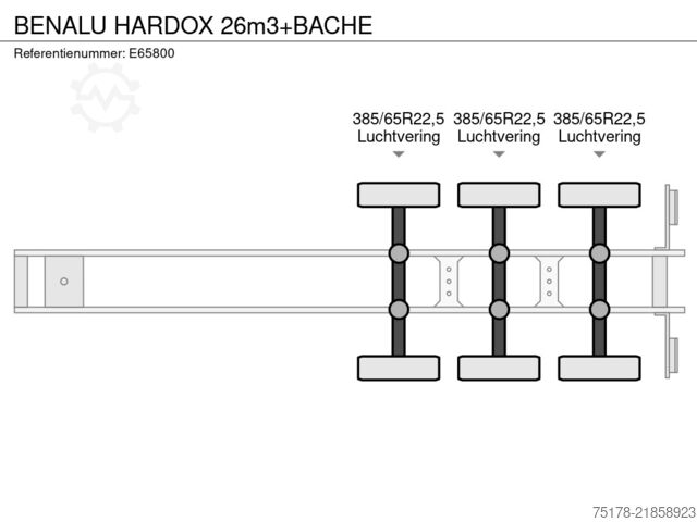 Ribaltabile BENALU HARDOX 26m3+BACHE