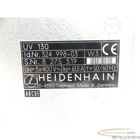 ส่วนประกอบ Heidenhain UV 130 ID 324 998-03 SN8275519 - generalüberholt m. 3 Mon. Gewährl.