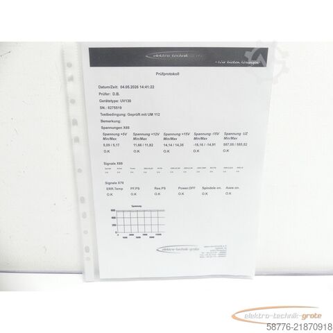 ส่วนประกอบ Heidenhain UV 130 ID 324 998-03 SN8275519 - generalüberholt m. 3 Mon. Gewährl.