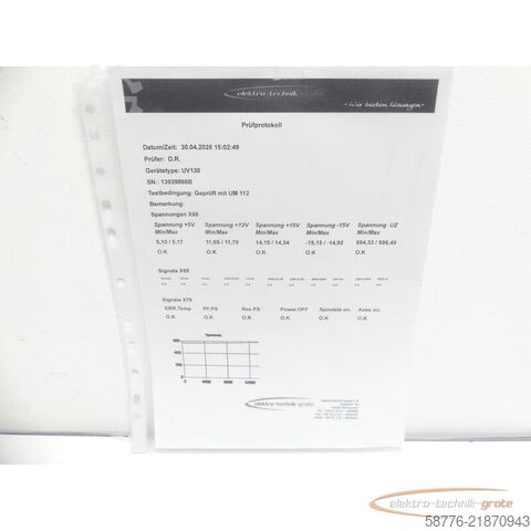Komponentas Heidenhain UV 130 ID: 324 998-03 SN: 13939866B im Austausch (Exchange)