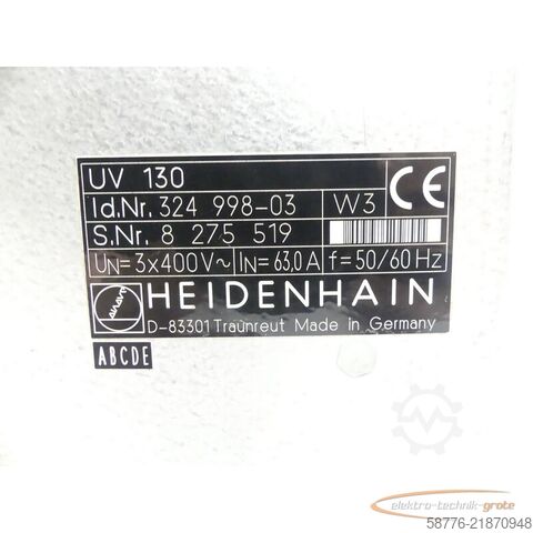 ส่วนประกอบ Heidenhain UV 130 ID: 324 998-03 SN: 8275519 im Austausch (Exchange)