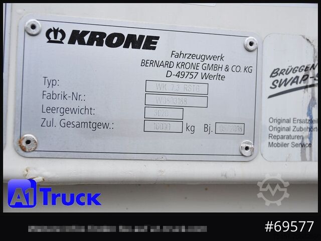 ตัวถังสลับได้พร้อมโครงสร้างแบบกล่อง KRONE BDF 7,45 Koffer, Textil 2750mm innen, 20 x vorhanden
