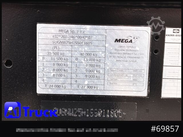 ডাম্পার সেমিট্রেলার REISCH Mega 25m³ Lift Stahl SAF 4X4 Allrad 1350mm