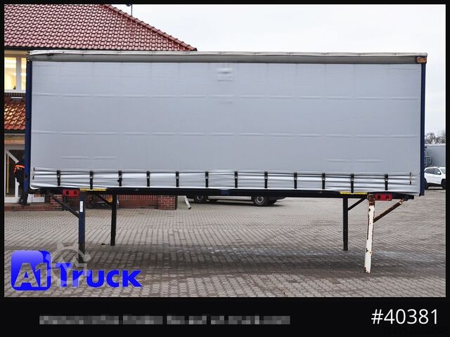 फ्लैटबेड और तिरपाल के साथ स्वैप बॉडी KRONE Wechselbrücke 7,45 neue Plane, Bordwand