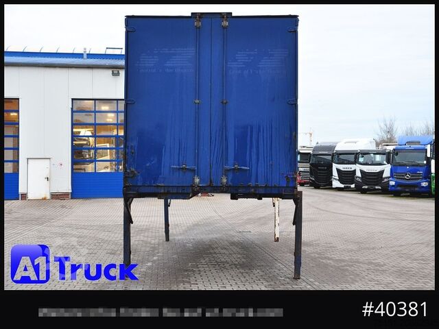 Swap body with flatbed & tarp KRONE Wechselbrücke 7,45 neue Plane, Bordwand