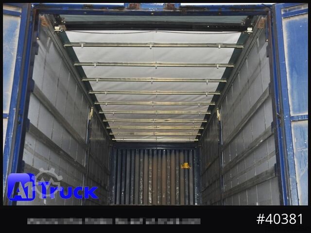 Swap body with flatbed & tarp KRONE Wechselbrücke 7,45 neue Plane, Bordwand