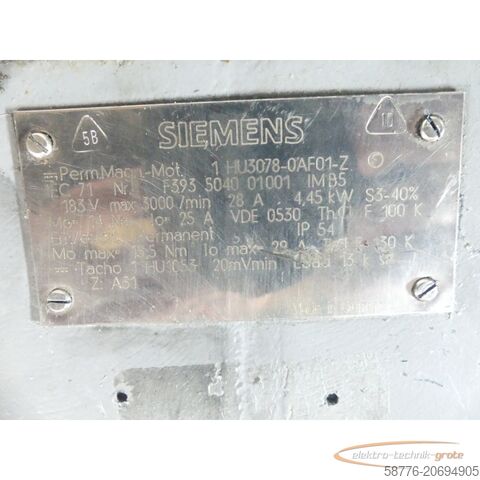 Siemens Kohlehalter für 1HU3078-0AF01-Z Motor