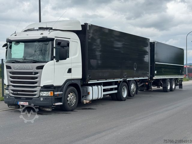 کامیون نوشابه SCANIA G410 / E6 / 2 x LBW / LENKACHSE / KOMPLETTZUG