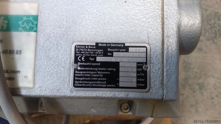 Vacuum pump Ehrler & Beck U 4.70 SA/K