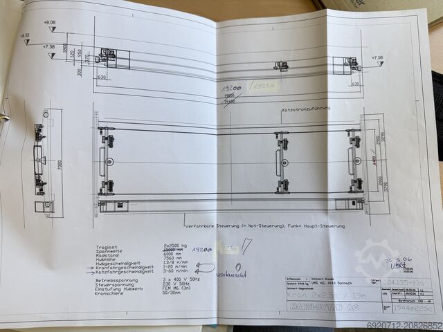 Viga doble 19.200 - 2x 2,5 toneladas - 2006 Abus Dubbelligger Bovenloopkraan
