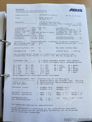 Viga doble 19.200 - 2x 2,5 toneladas - 2006 Abus Dubbelligger Bovenloopkraan