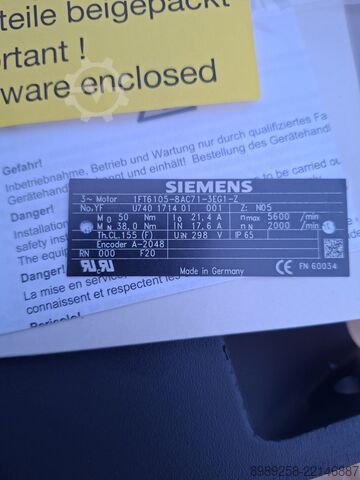 AC servomotor SIEMENS 1FT6105-8AC71-3EG1-Z